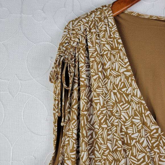 Old Navy Dress XXL Tall Waist Defined Sleeveless Tie Shoulder Smocked Mesh NEW - Picture 9 of 13